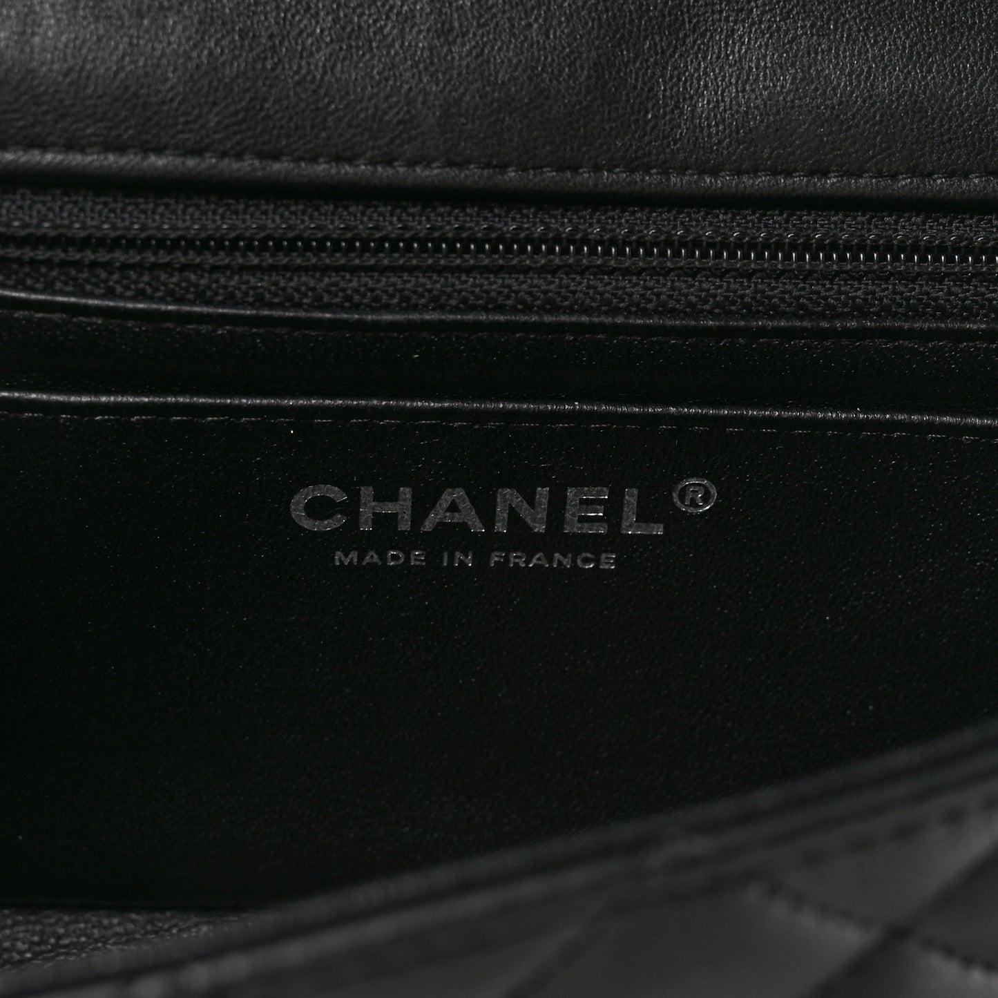 Lambskin Quilted Mini Rectangular Flap Black