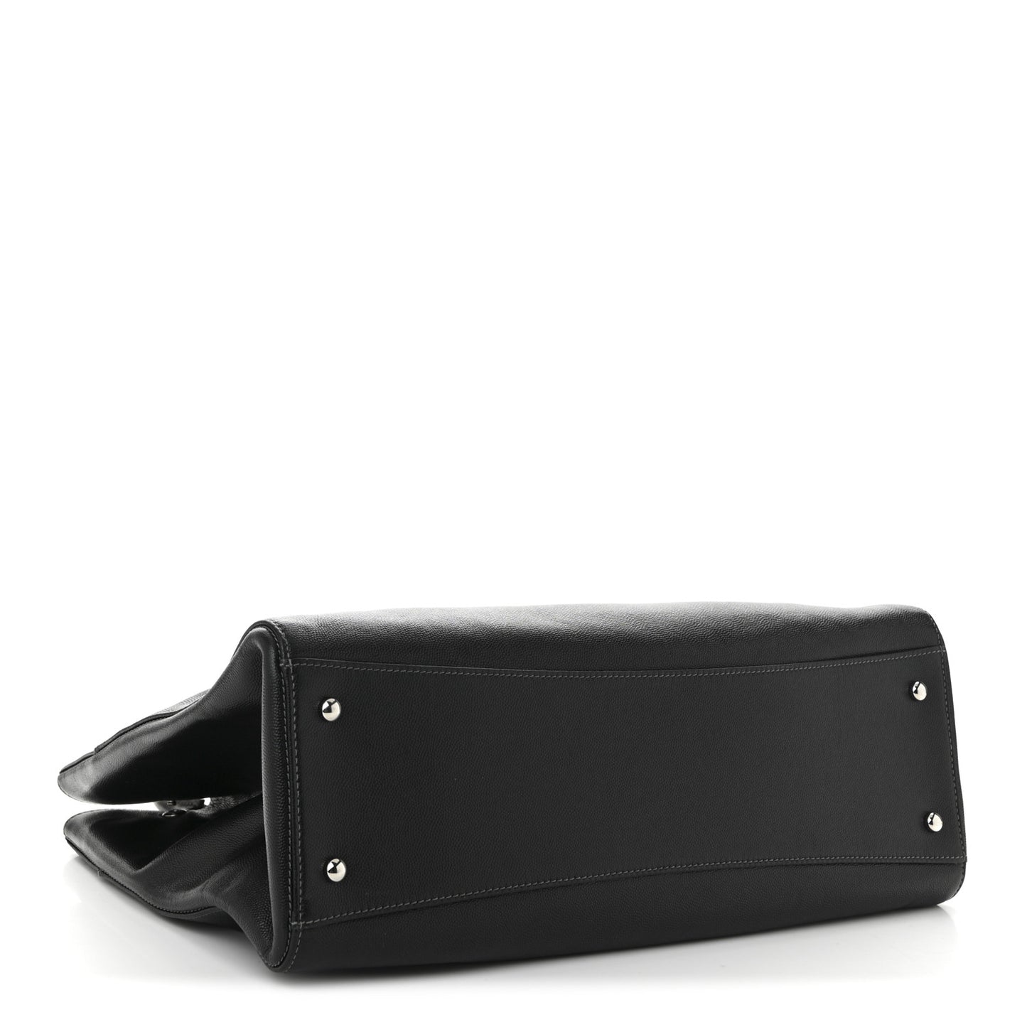 Caviar Medium Cerf Executive Shopper Tote Black
