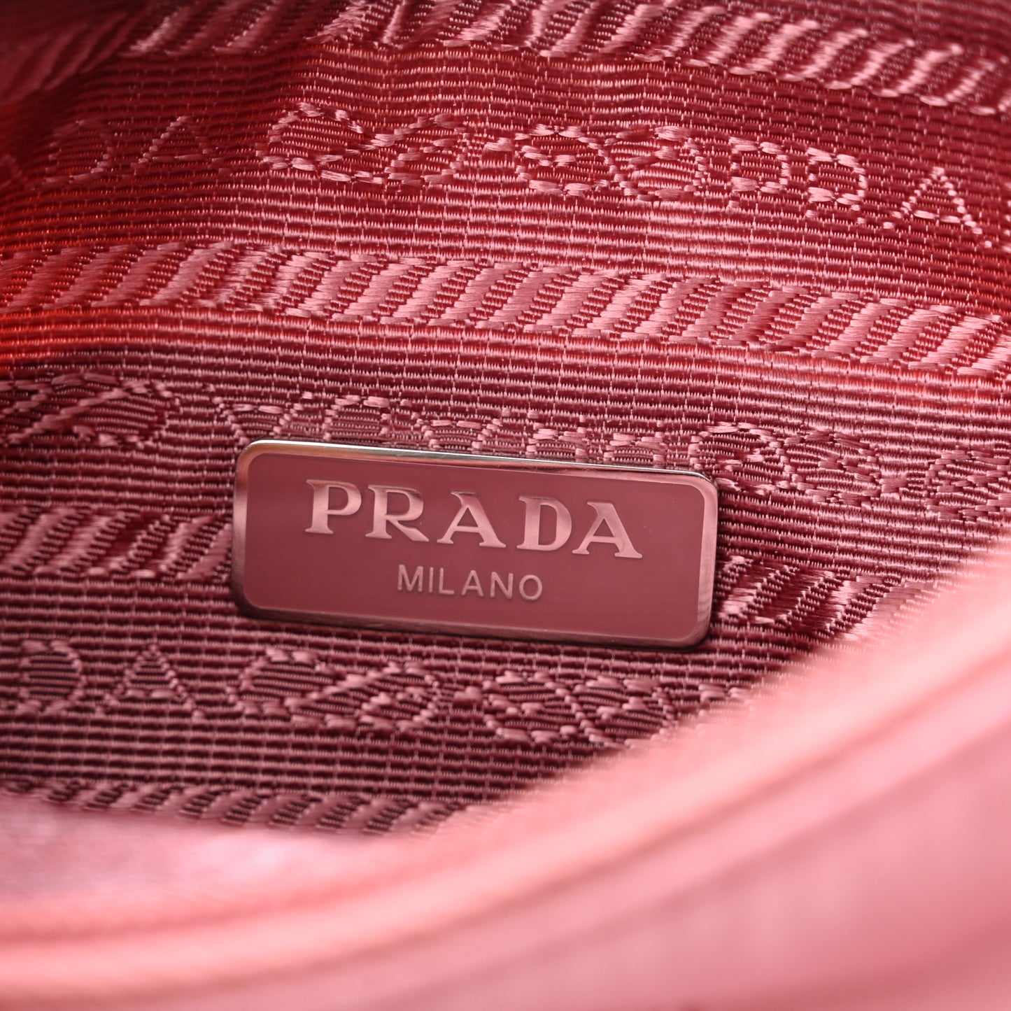 Tessuto Nylon Saffiano Mini Re-Edition 2000 Bag Rosa