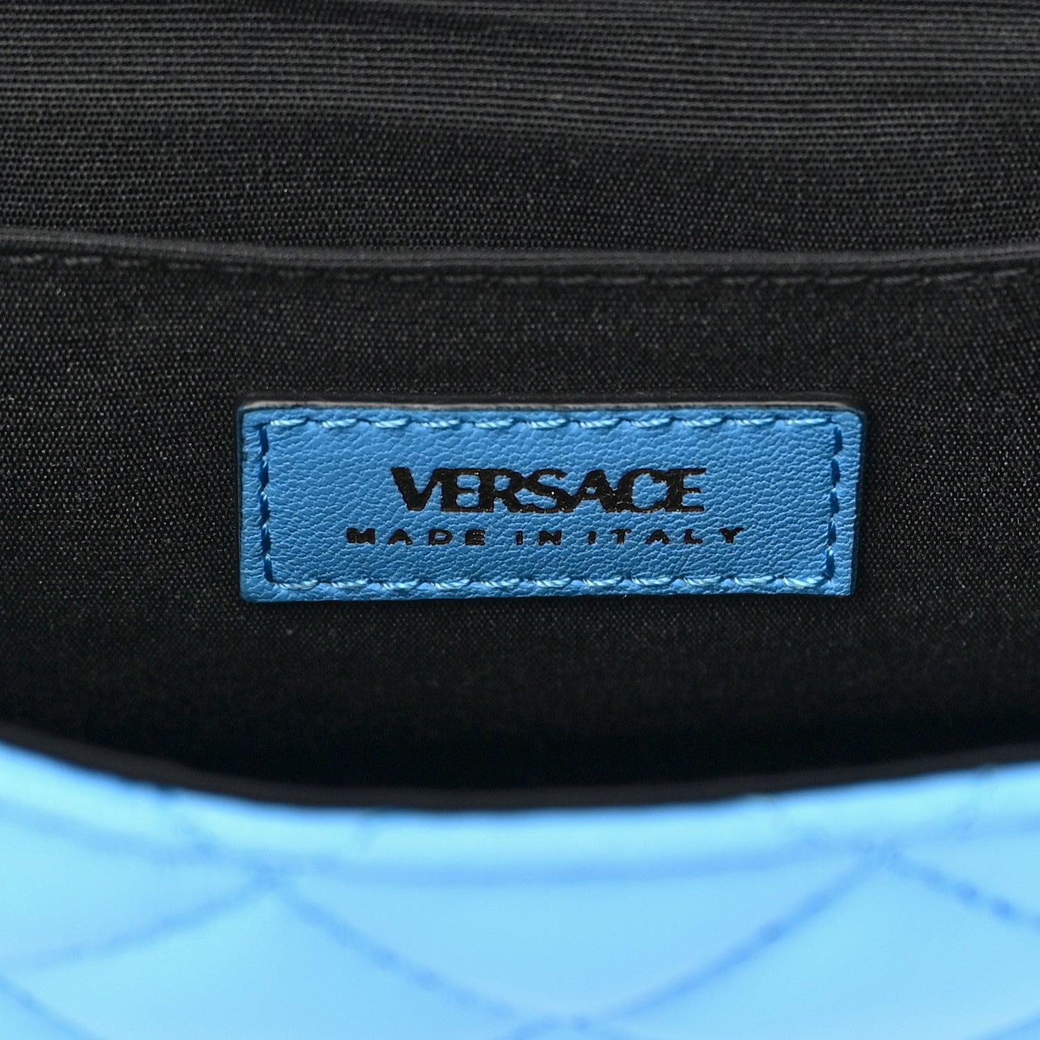 Versace Nappa Quilted Medusa Chain Crossbody Blue 5 of 12