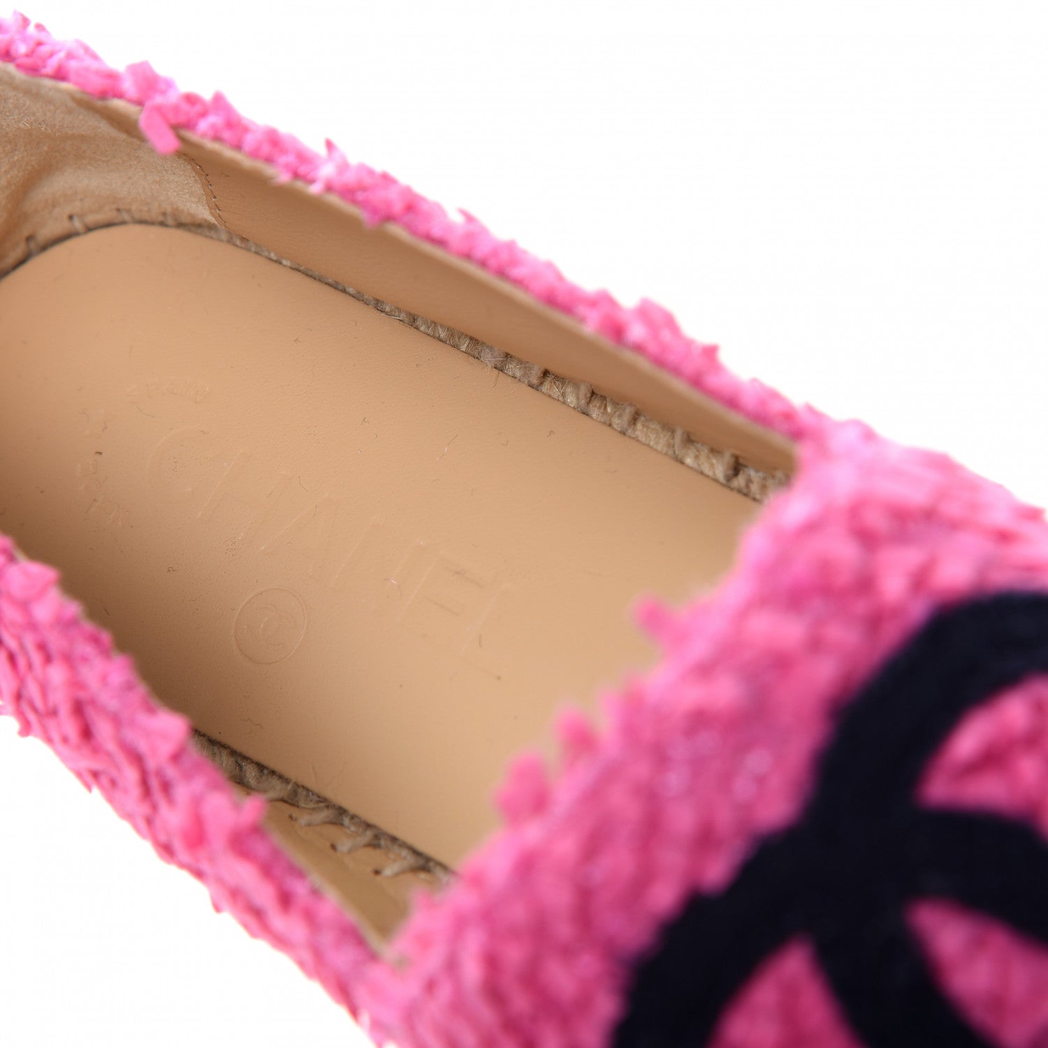 Chanel Tweed CC Espadrilles 41 Dark Pink Navy 8 of 11