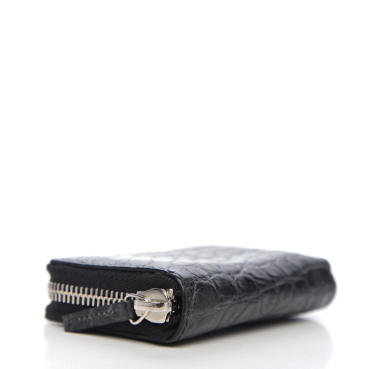 Gucci Crocodile Zip Around Card Case Black 3 of 7