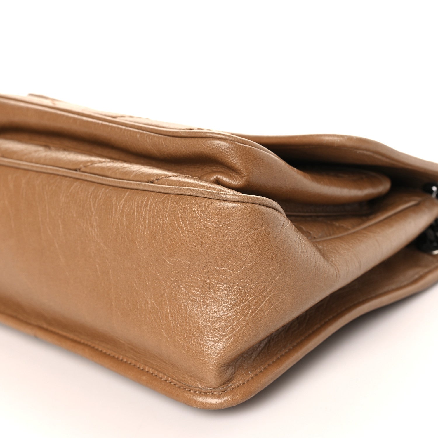 Saint Laurent Crinkled Calfskin Matelasse Monogram Medium Niki Chain Satchel Dark Toffee 9 of 9