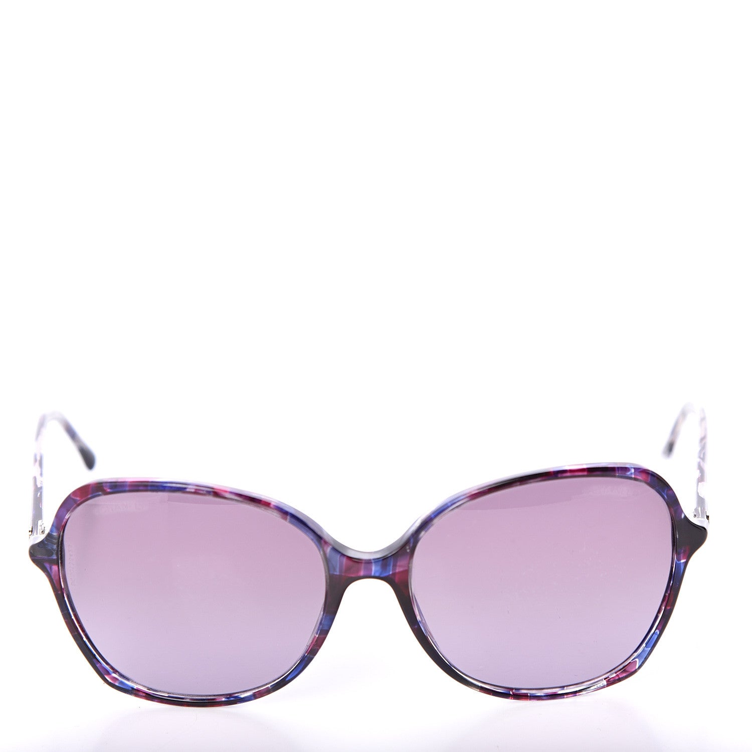 Chanel Acrylic CC Sunglasses 5344 Purple Multicolor 2 of 7