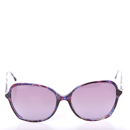 Chanel Acrylic CC Sunglasses 5344 Purple Multicolor 2 of 7