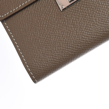 Hermes Epsom Clic Mini Card Holder Etoupe 8 of 8