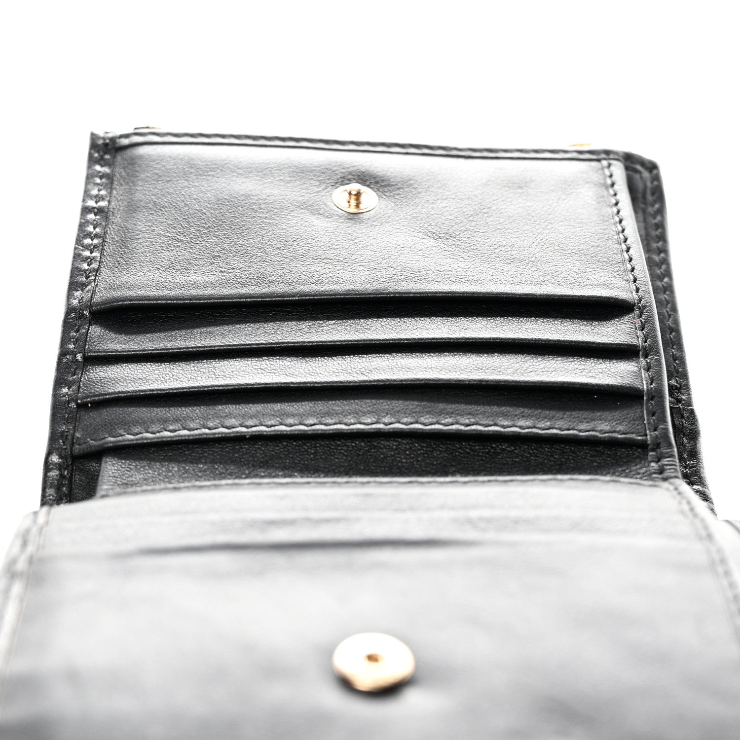 Burberry Bridle Calfskin House Check Medium Leighton Wallet Black 12 of 18