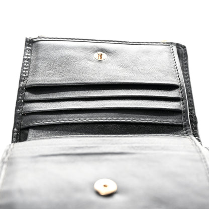 Burberry Bridle Calfskin House Check Medium Leighton Wallet Black 12 of 18