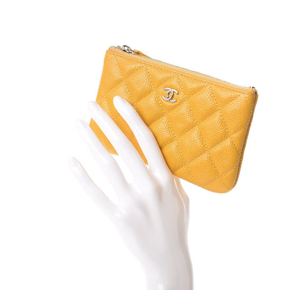 Chanel Caviar Quilted Small Cosmetic Case Yellow 2 of 8