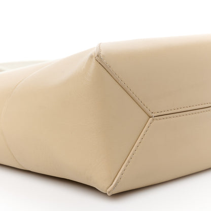 Loewe Shiny Calfskin Mini Puzzle Fold Tote Soft White Paper Craft 8 of 9