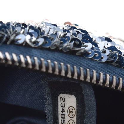 Chanel Sequin Coco Cuba Waist Bag Fanny Pack Blue Pink 7 of 8