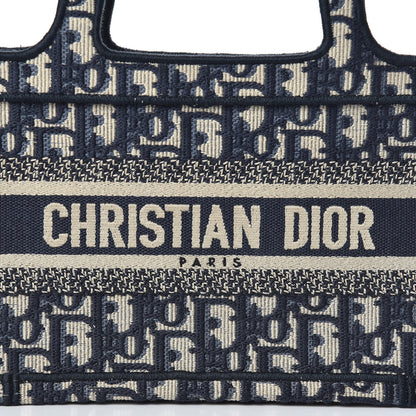 Christian Dior Oblique Mini Book Tote Blue Multicolor 8 of 11