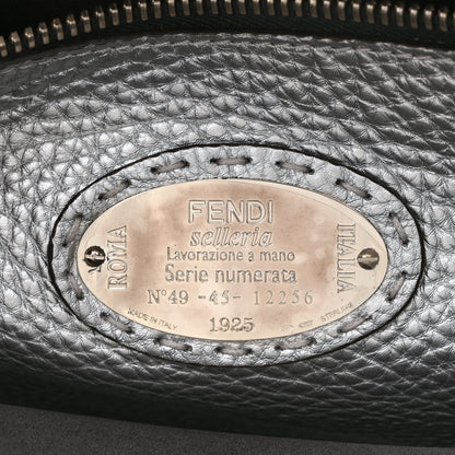 Fendi Metallic Cuoio Romano Selleria Metal Stitch Large Mens Peekaboo Iconic Essential Satchel Silver 7 of 14
