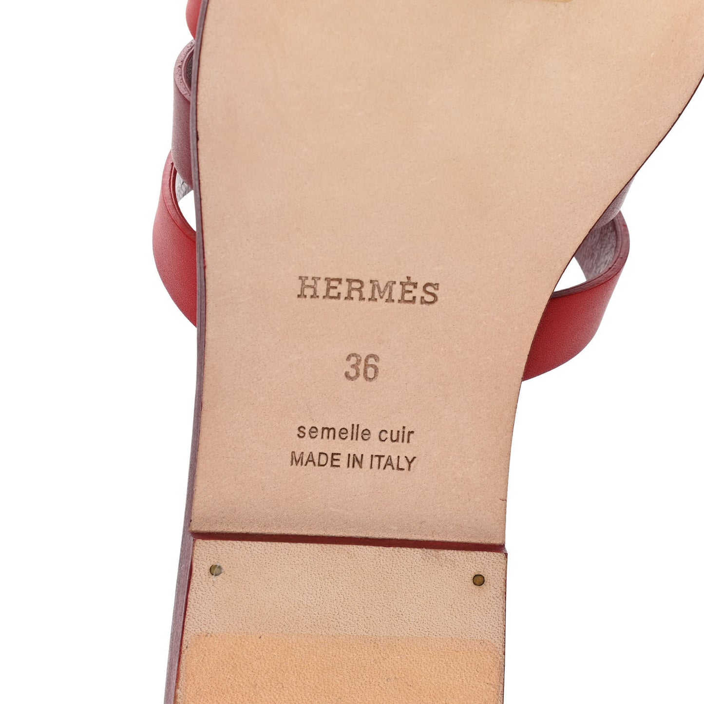 Calfskin Amore Sandals 36 Rouge Grenat Orange Solaire
