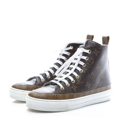 Louis Vuitton Patent Reverse Monogram Stellar Sneaker Boots 36 3 of 11