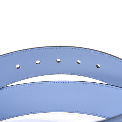 Gucci Soft Microguccissima Margaux Calfskin Belt 90 36 Mineral Blue 3 of 5