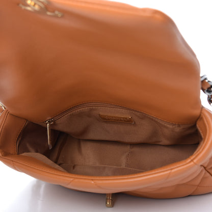 Chanel Lambskin Quilted Medium Chanel 19 Flap Light Brown 5 of 10