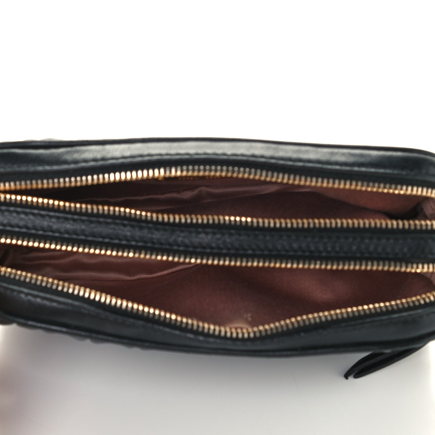 Miu Miu Nappa Matelasse Double Zip Pochette Clutch Black 5 of 14