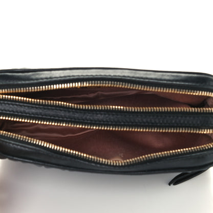 Miu Miu Nappa Matelasse Double Zip Pochette Clutch Black 5 of 14
