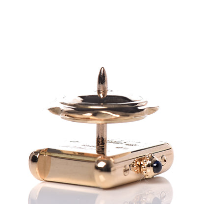 Cartier 18K Yellow Gold Tank Clock Lapel Pin Brooch 4 of 5