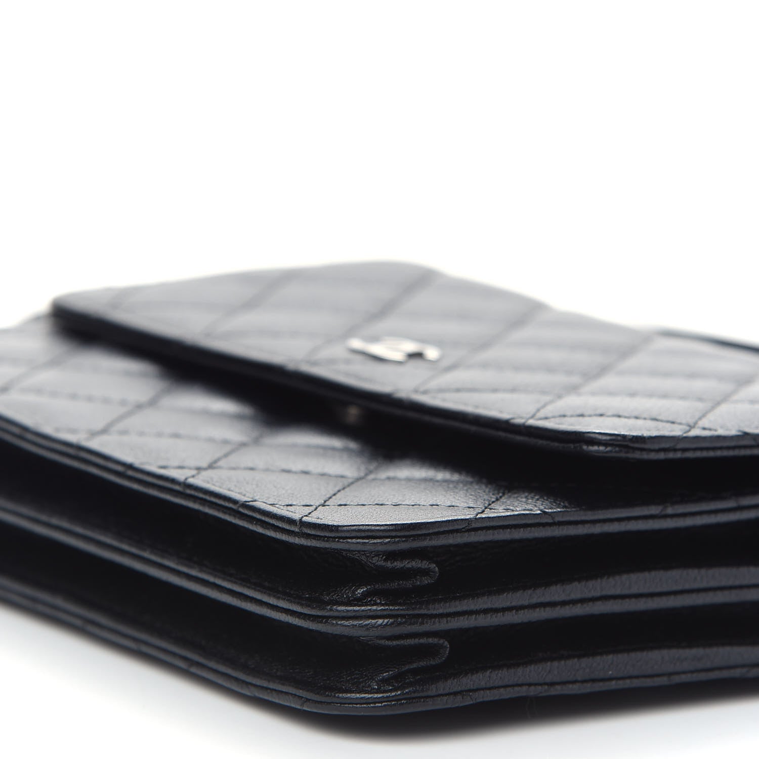 Chanel Caviar Quilted Square Wallet On Chain WOC Black 10 of 10
