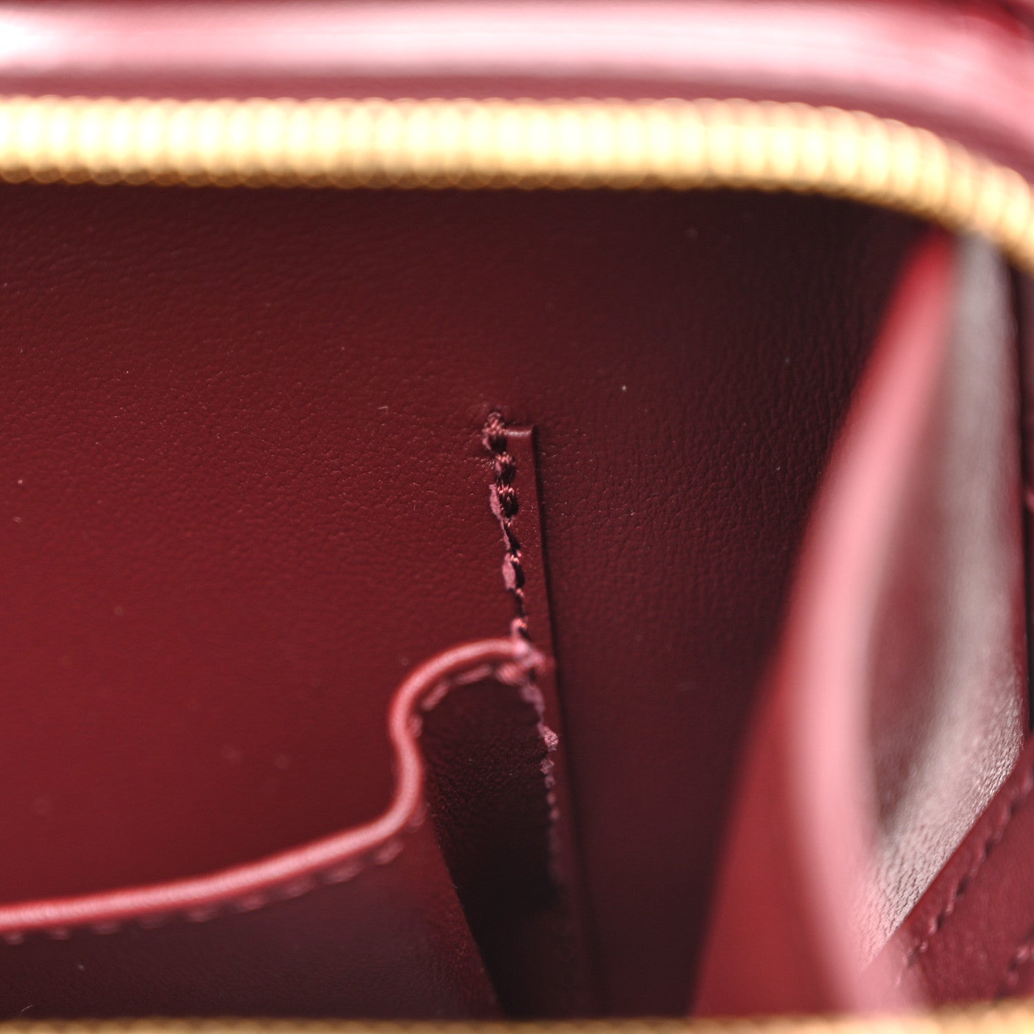 Chanel Calfskin Quilted Studded Square Vanity Case Burgundy 12 of 12