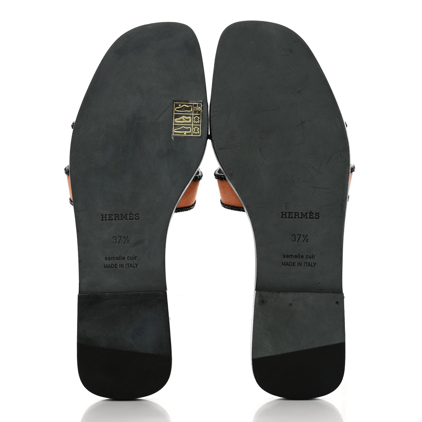 Suede Goatskin Crystal Oran Sandals 37.5 Rose Bubinga Black