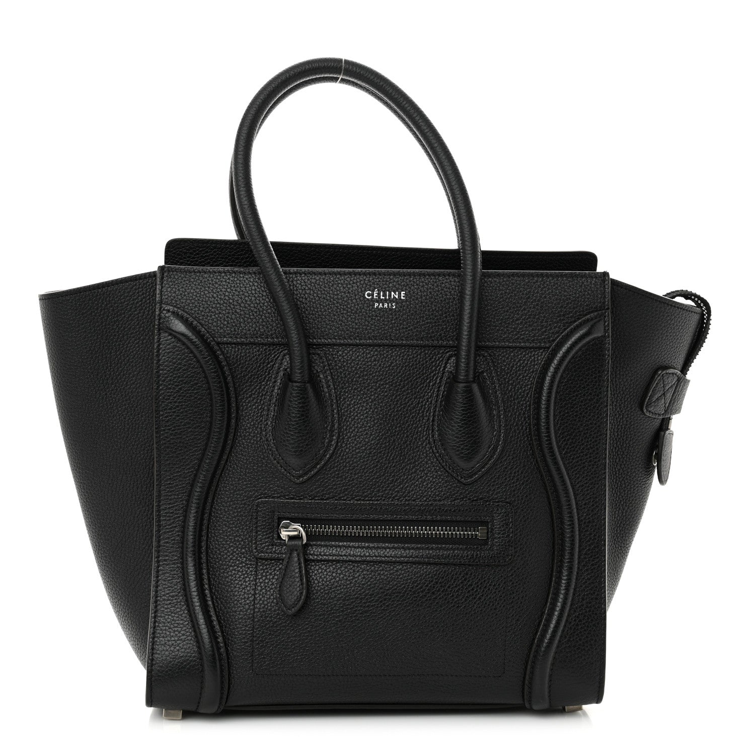 Celine Drummed Calfskin Micro Luggage Black 1 of 11
