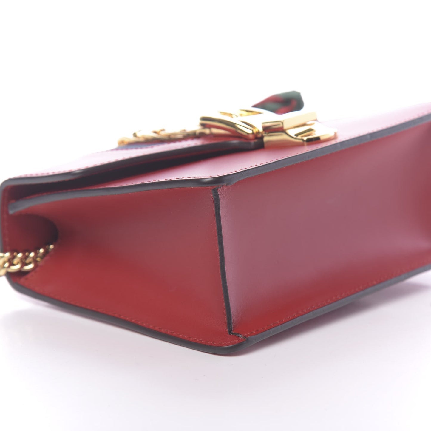 Calfskin Mini Sylvie Chain Shoulder Bag Hibiscus Red
