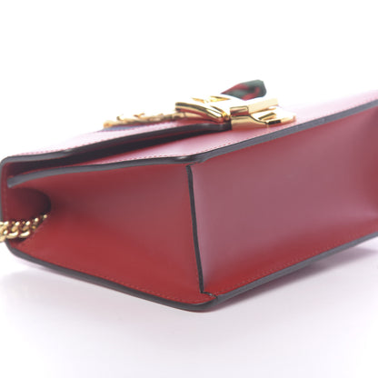 Gucci Calfskin Mini Sylvie Chain Shoulder Bag Hibiscus Red 8 of 10