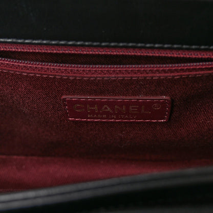 Chanel Glazed Calfskin Quilted Large Perfect Edge Flap Black 6 of 11