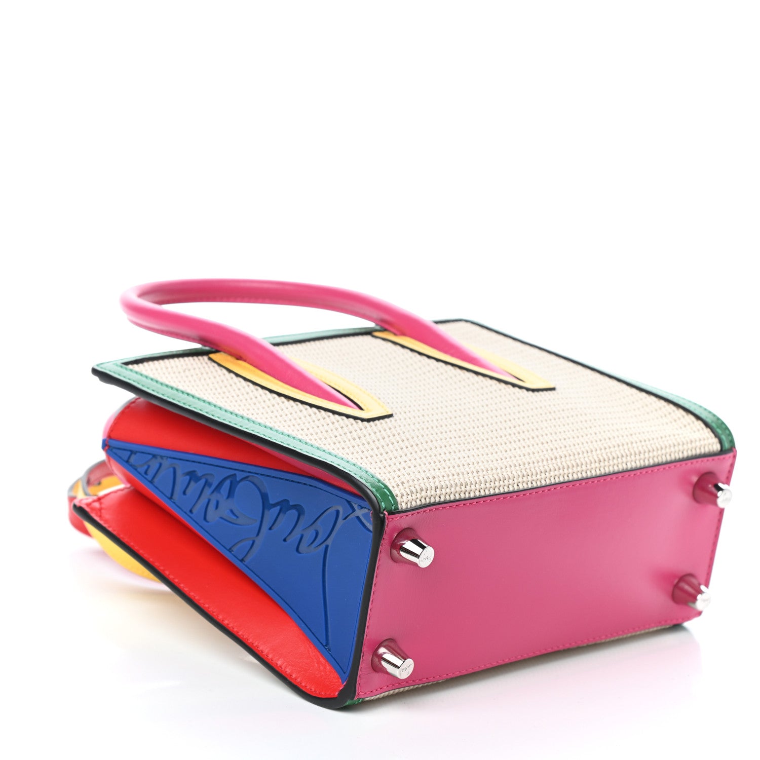 Christian Louboutin Canvas Calfskin Mini Tresse Paloma Multicolor 4 of 9