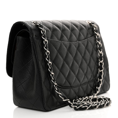 Chanel Caviar Quilted Jumbo Double Flap Black 3 of 11