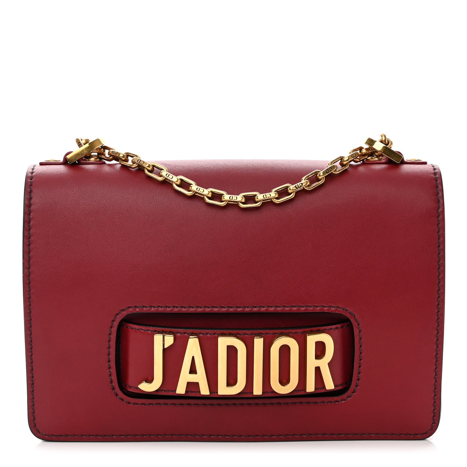 Christian Dior Calfskin J'Adior Chain Flap Bag Red 1 of 11