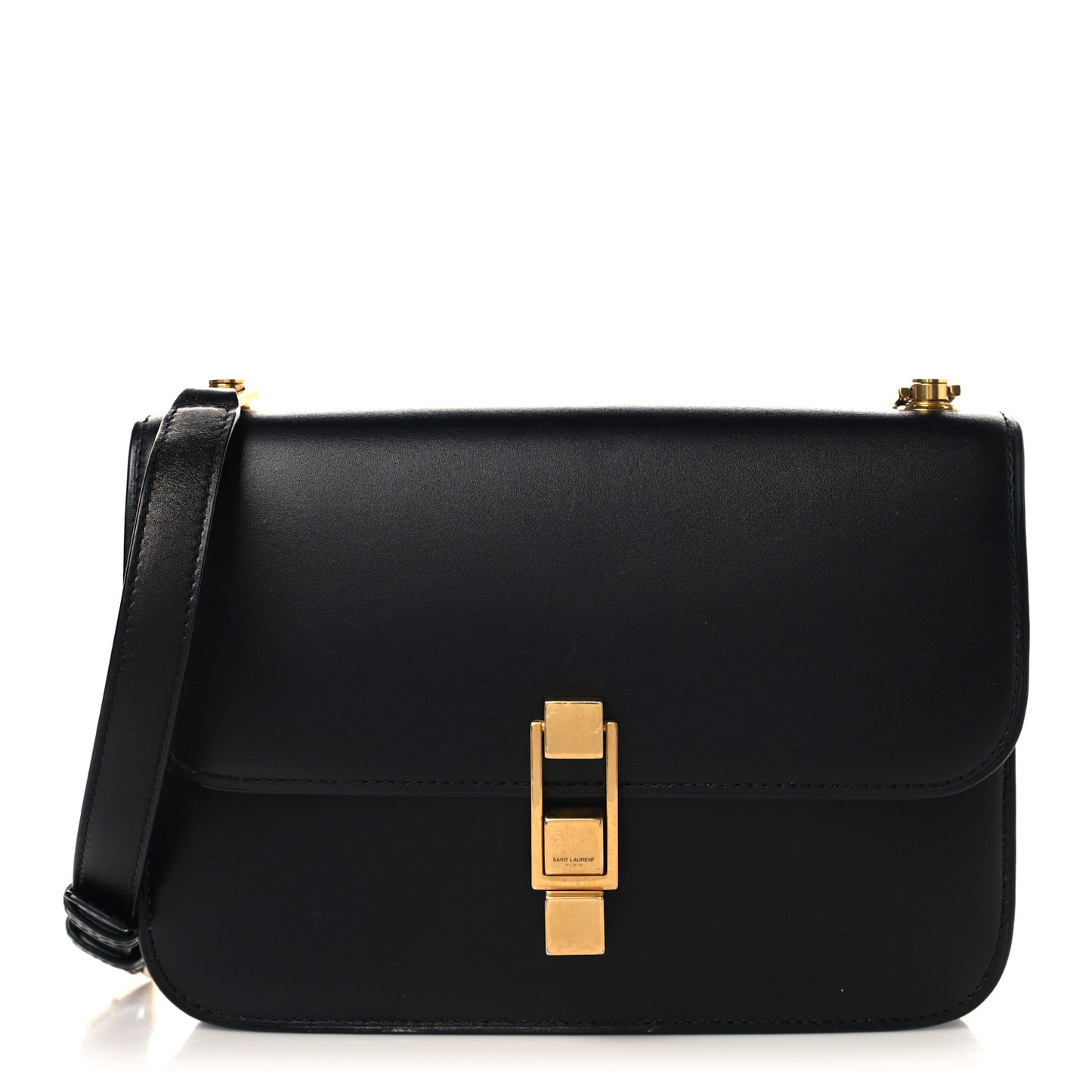 Smooth Calfskin Carre Satchel Black
