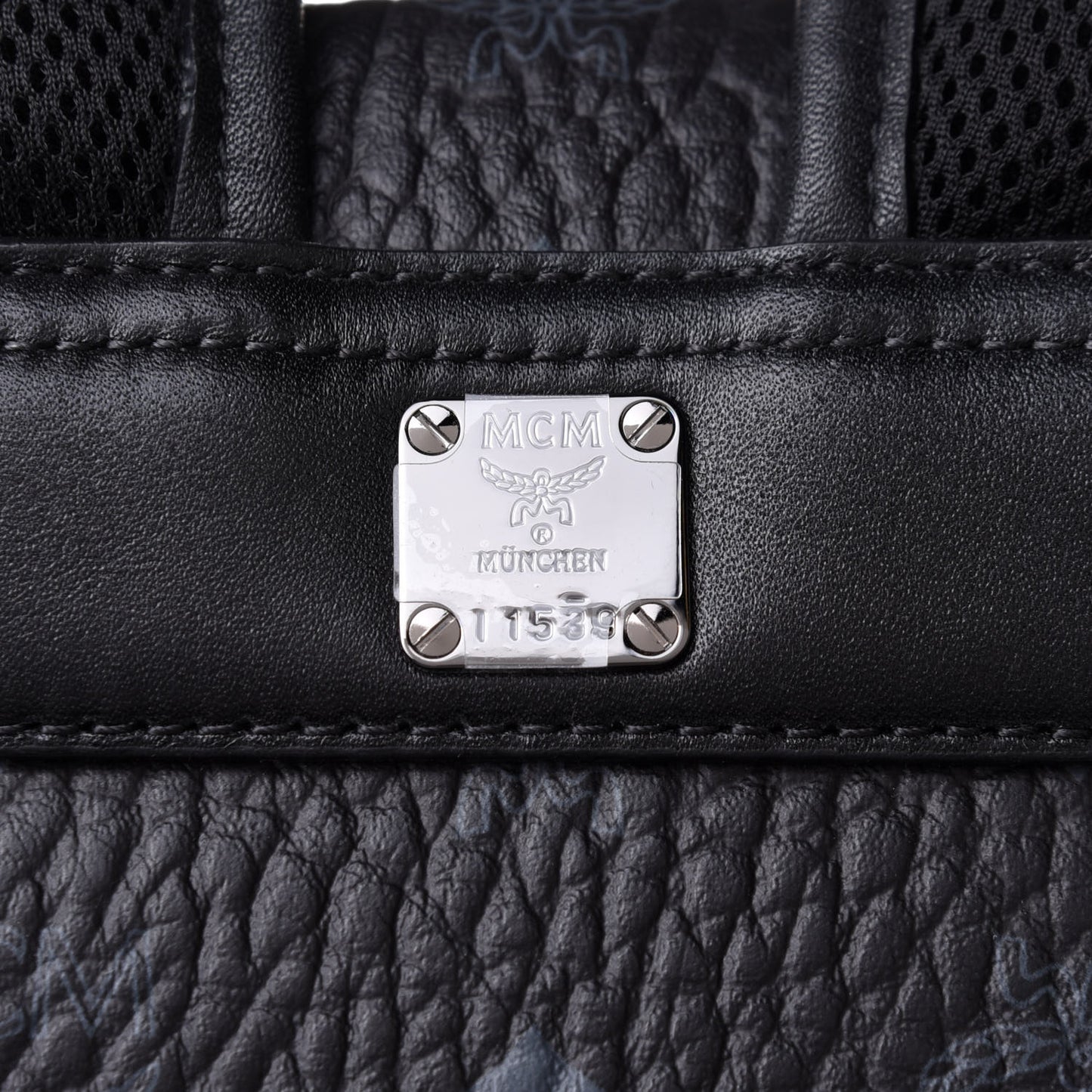 Visetos Medium Stark Logo Stripe Backpack Black