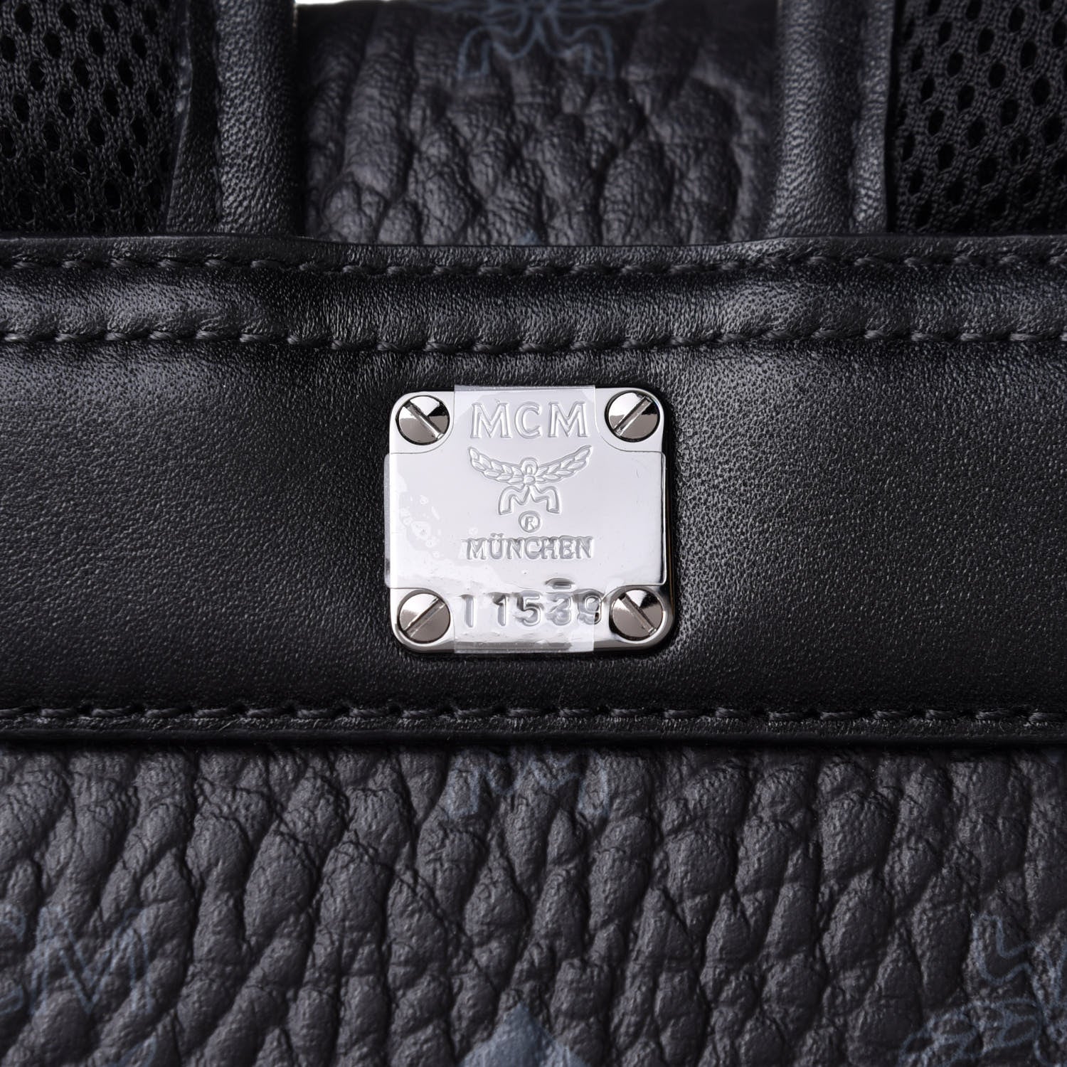 MCM Visetos Medium Stark Logo Stripe Backpack Black 17 of 21