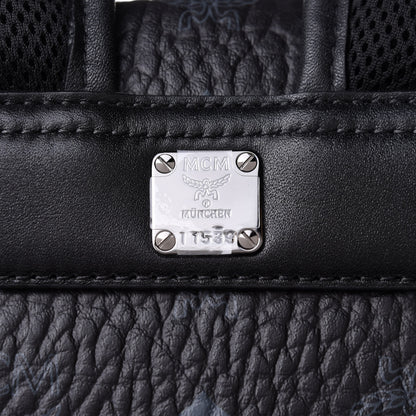 MCM Visetos Medium Stark Logo Stripe Backpack Black 17 of 21