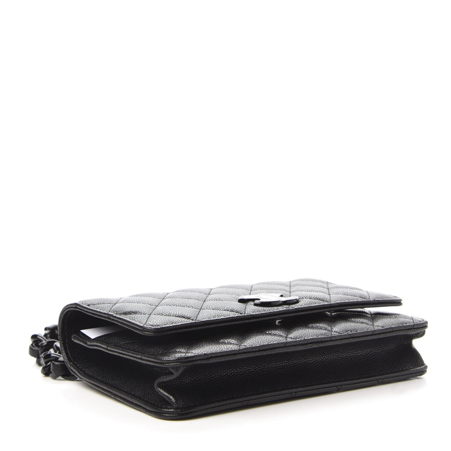 Caviar Quilted My Everything Wallet On Chain WOC Black
