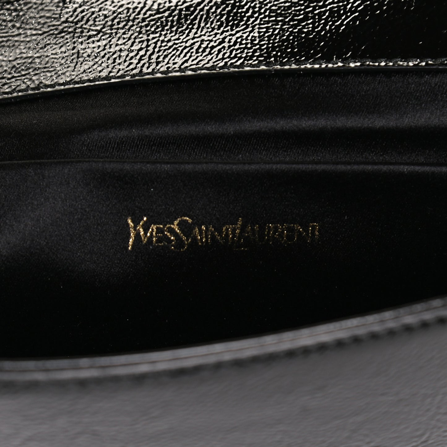 Textured Patent Monogram Small Belle De Jour Clutch Black
