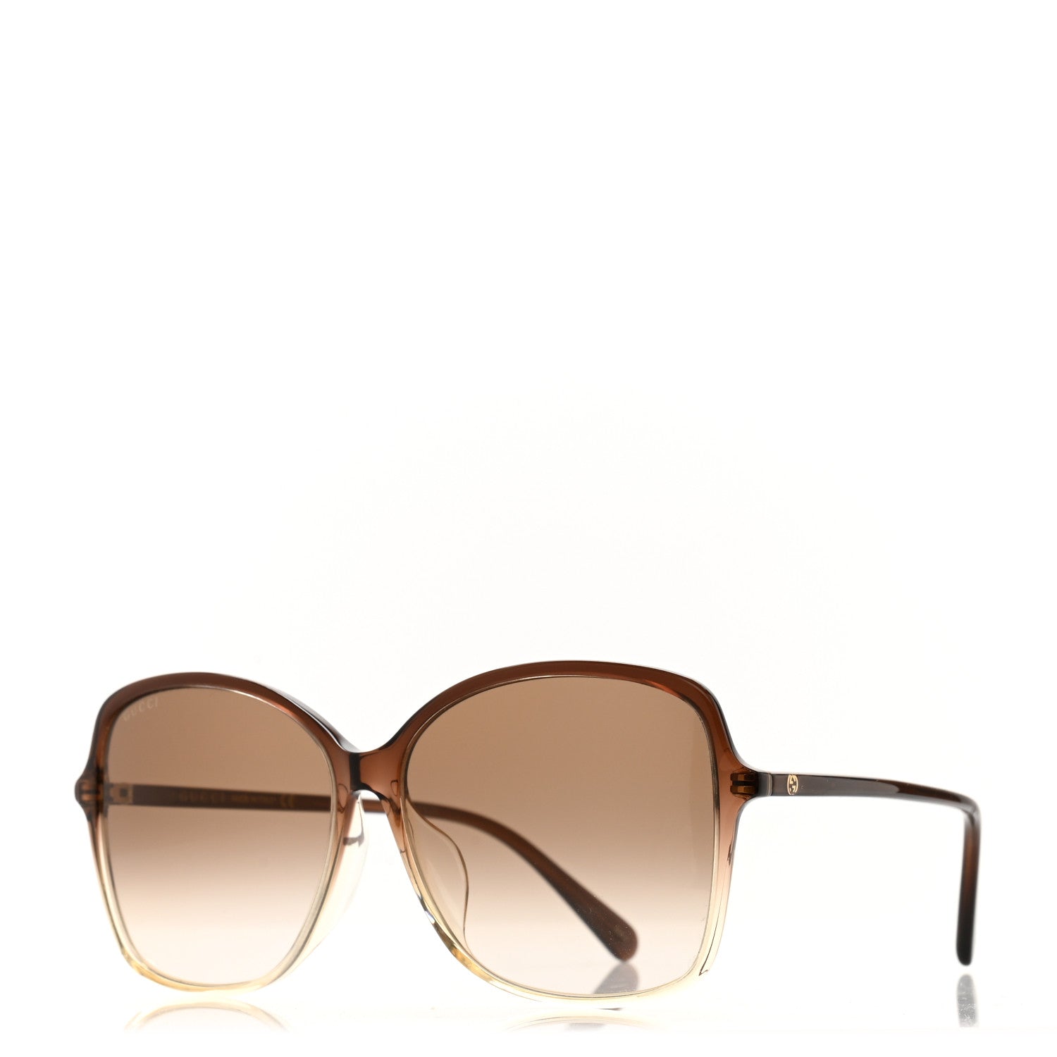 Gucci Acetate Oversize Round Frame Sunglasses GG0546SK Tortoise 1 of 8
