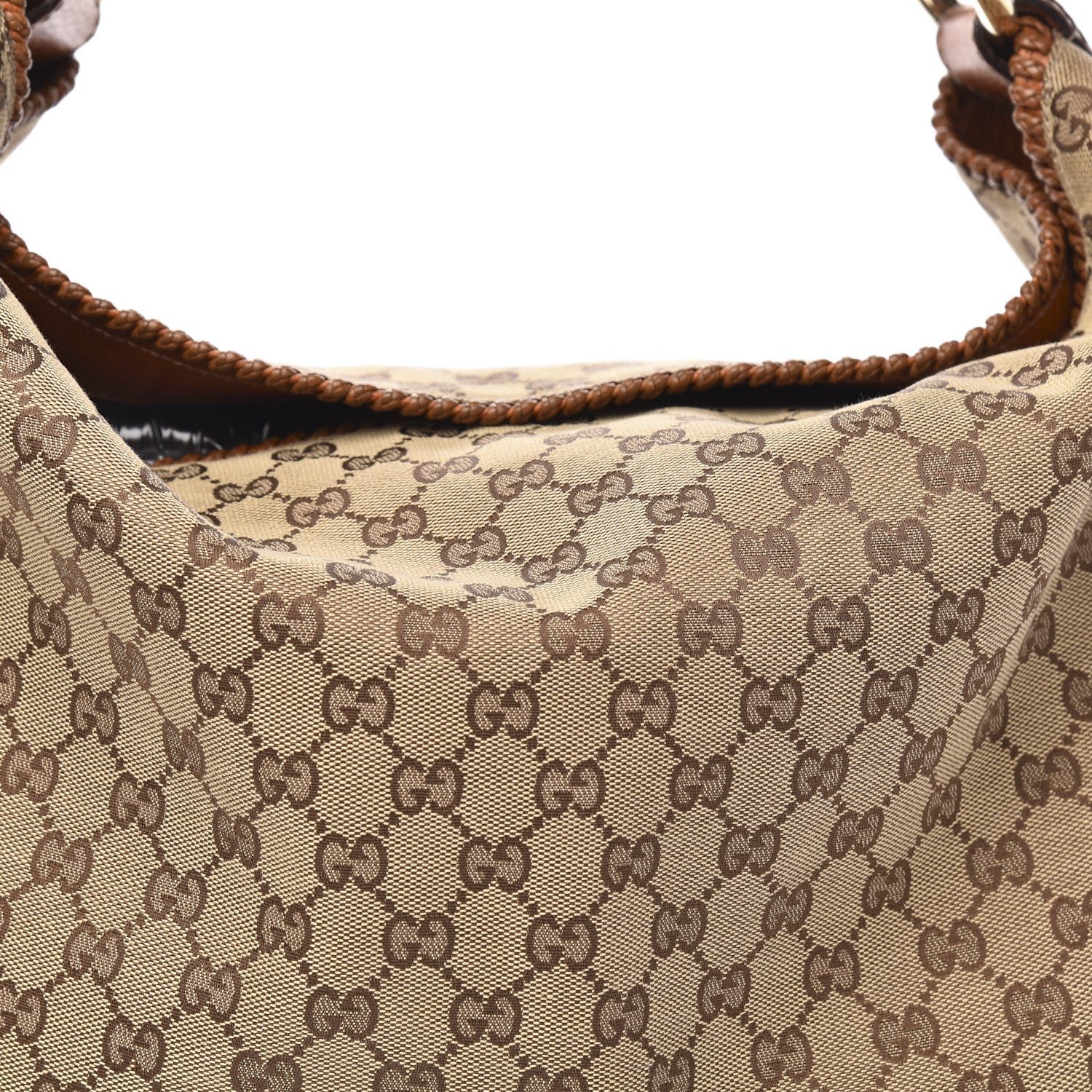 Gucci Monogram Large Horsebit Chain Hobo Brown 12 of 12