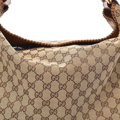 Gucci Monogram Large Horsebit Chain Hobo Brown 12 of 12