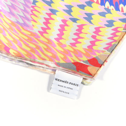 Hermes Silk Marble Muffler Rose Vert Violet 3 of 3