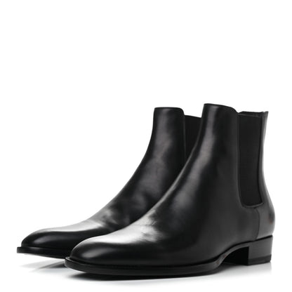 Saint Laurent Calfskin Mens Marrakesh Ankle Boots 42 Black 3 of 7