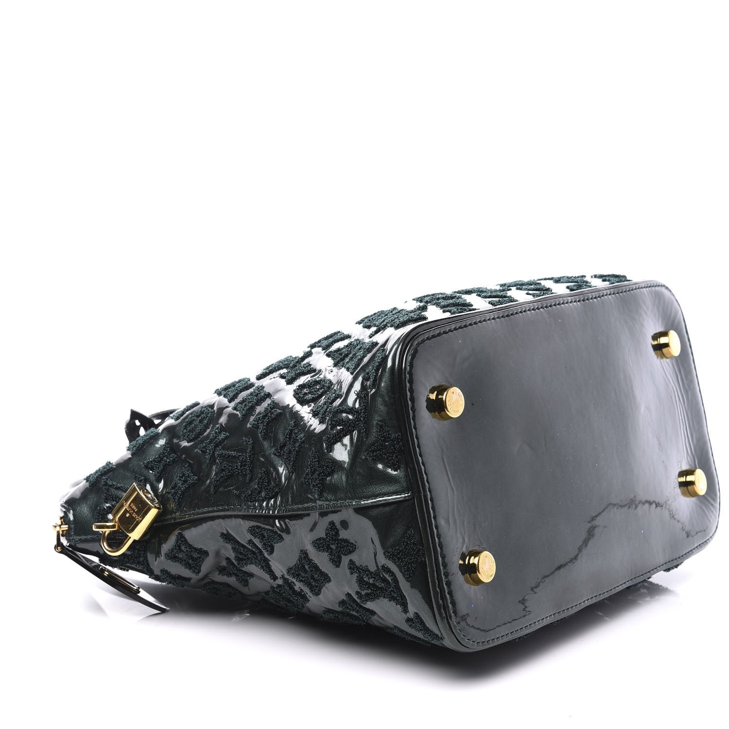 Louis Vuitton Patent Lambskin Fascination Lockit Vert Fonce 5 of 13