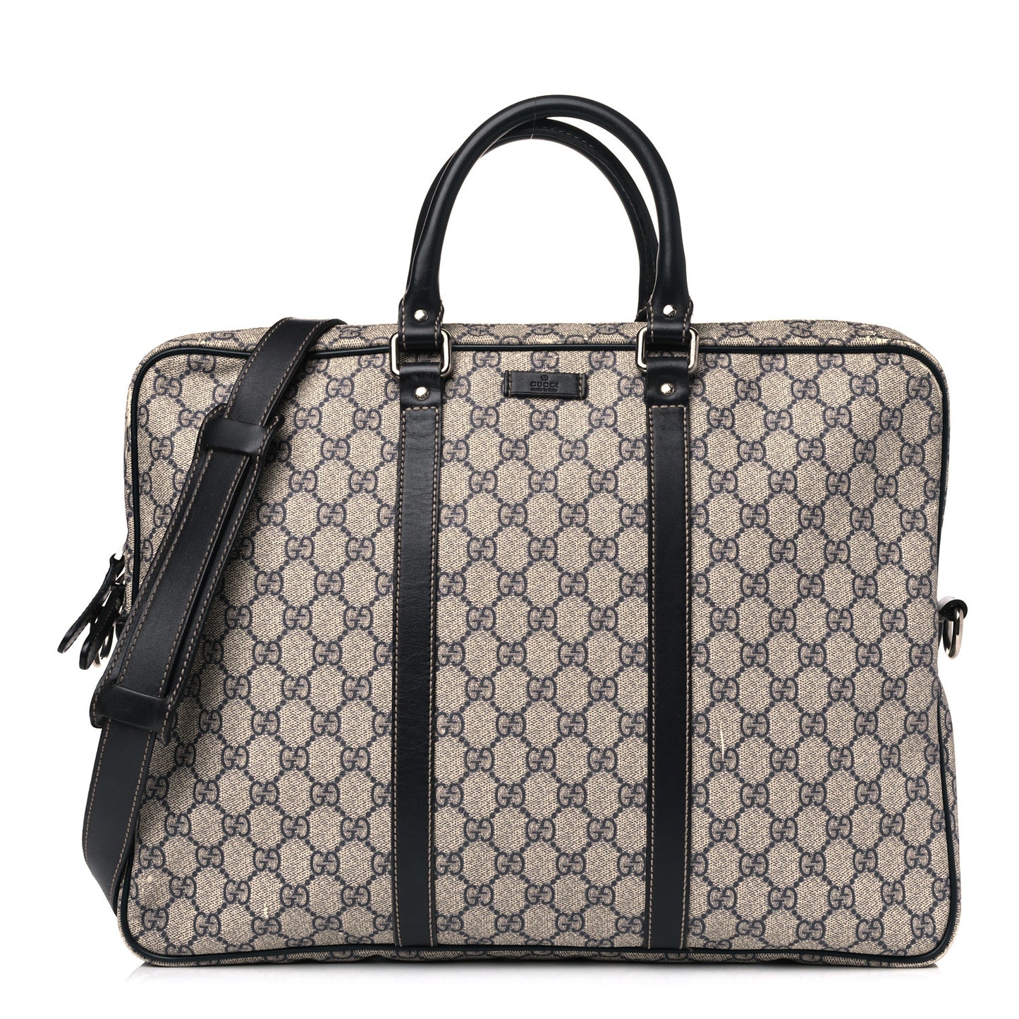 GG Plus Monogram Medium Briefcase Navy