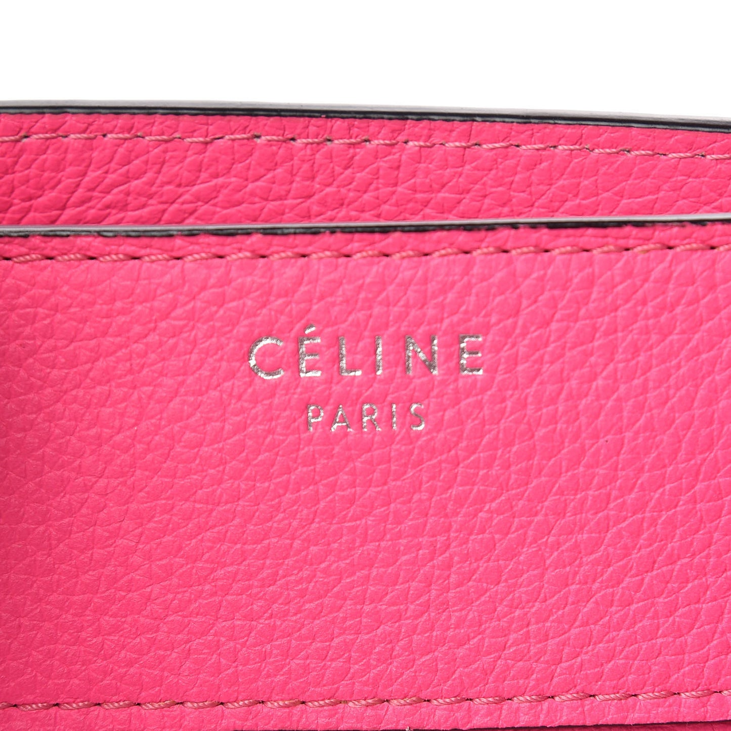 Drummed Calfskin Mini Luggage Fluo Pink