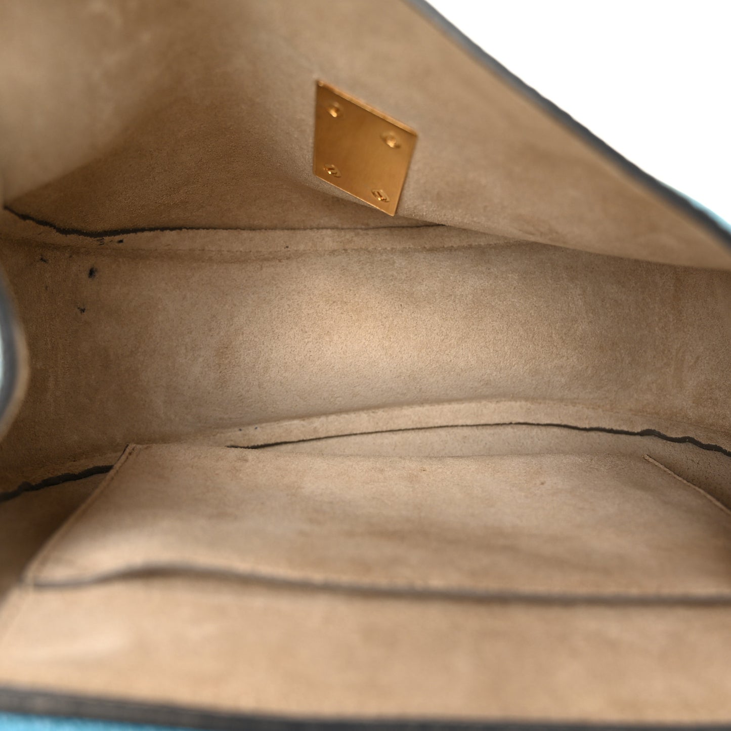 Grained Lambskin Drew Shoulder Bag Sky Blue