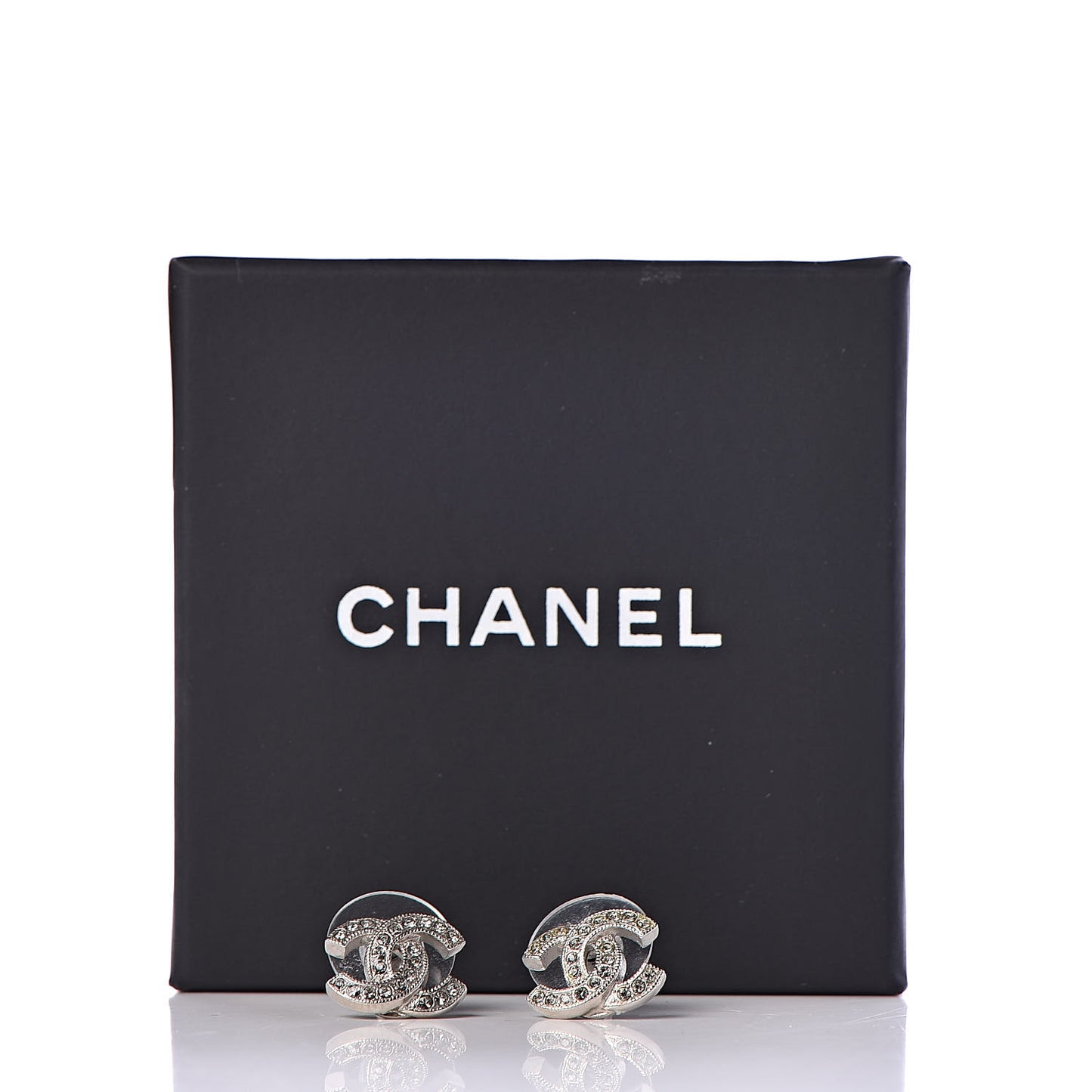 Crystal CC Earrings Silver